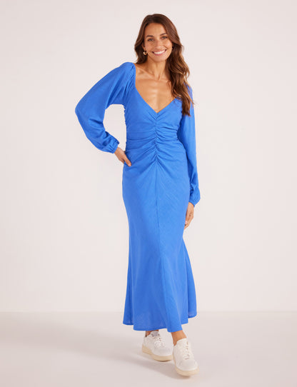 Phoebe Ruched Midi Dress