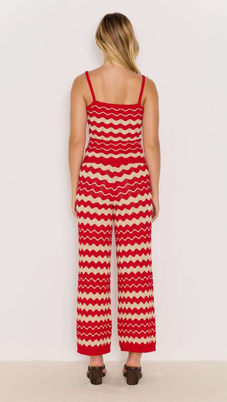 Wave Stripe Knit Pants