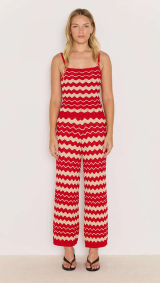 Wave Stripe Knit Pants