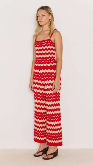 Wave Stripe Knit Pants