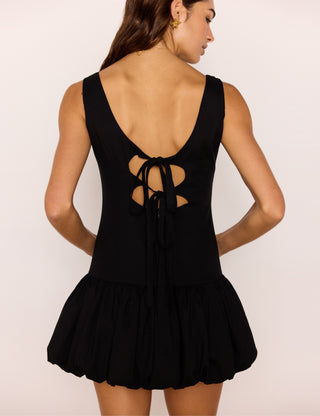Binta Bubble Cotton Linen Blend Mini Dress
