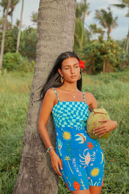 Peace + Sun Dress | BLUE CHECKER