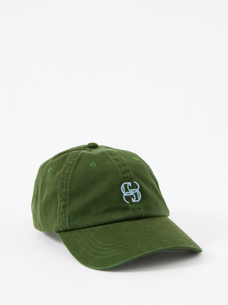 Pip Everyday Cap - Basil/Fresh Blue Embroidery