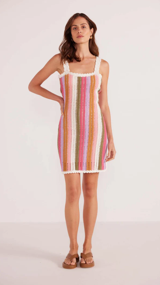 Lito Stripe Crochet Dress