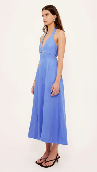 AZZURRA LINEN HALTER  DRESS