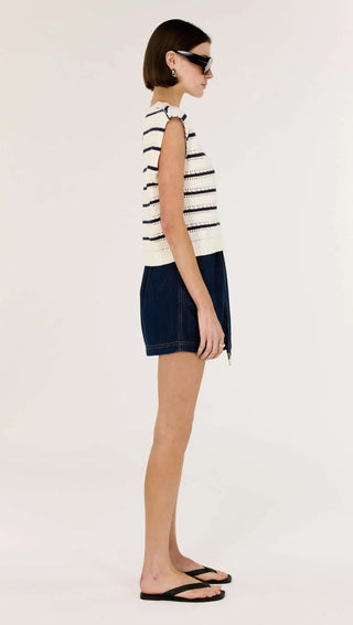 Darcy Cotton Blend Striped Knit Tank