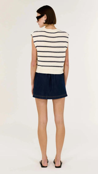 Darcy Cotton Blend Striped Knit Tank