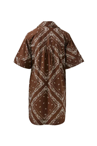 Sara Mini Shirt Dress - Bandana Print