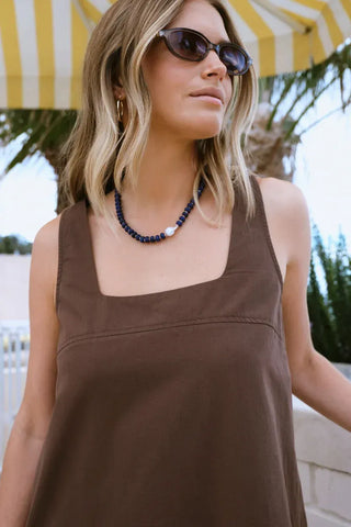 Parker Midi Dress - Brunette Brown