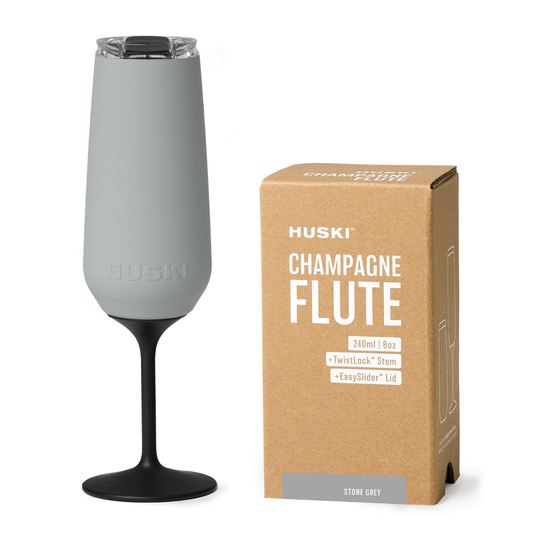 Huski Champagne Flute - Stone Grey