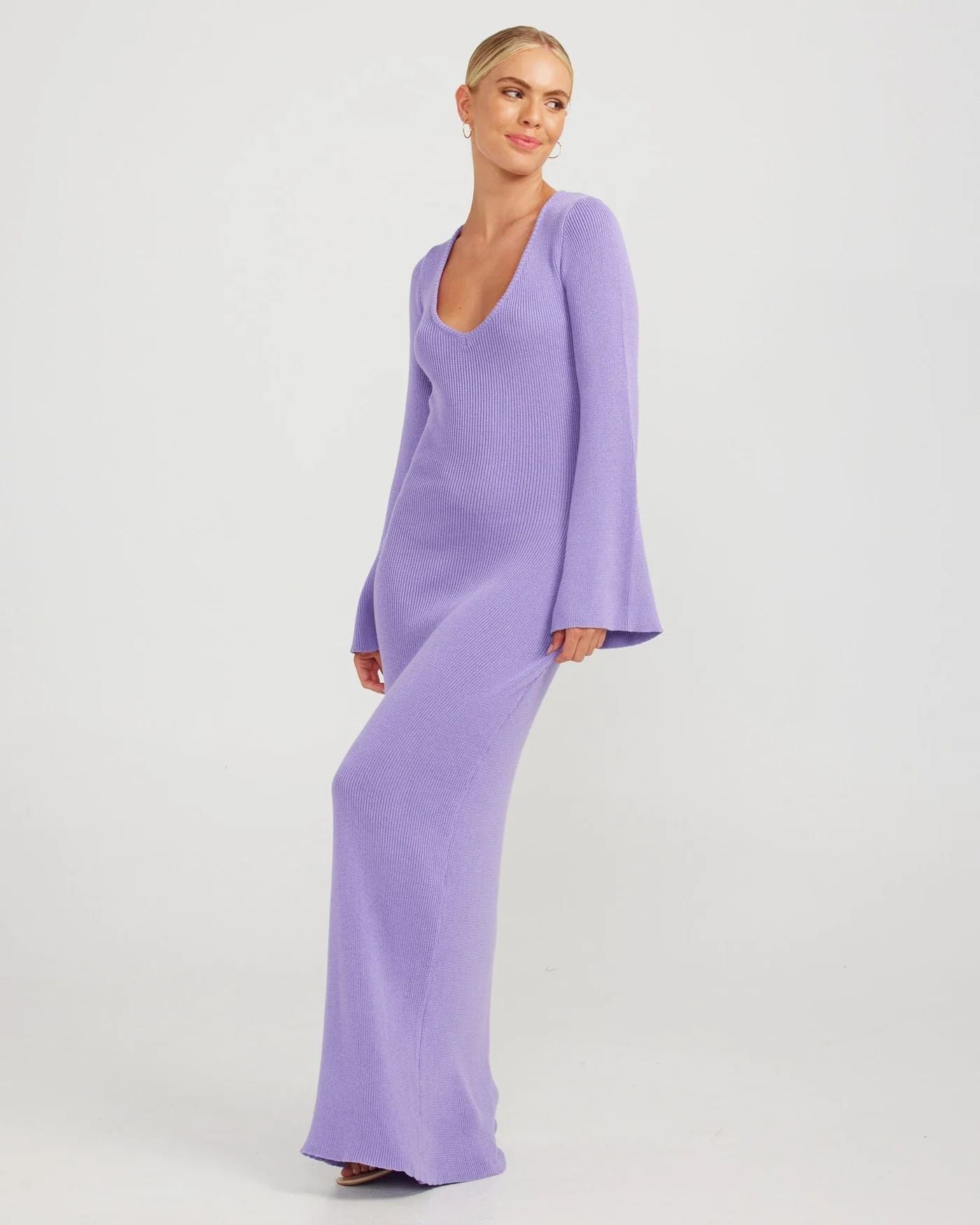 Matilda Knit Dress | Neon Lilac