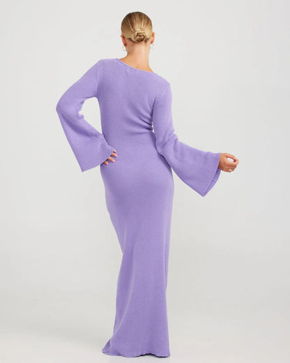 Matilda Knit Dress | Neon Lilac