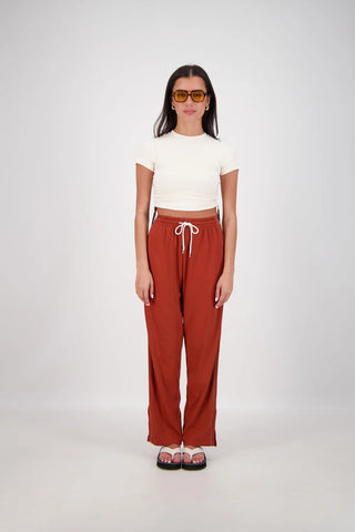 Playa Cropped Tshirt in Oatmeal