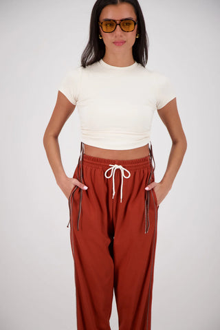 Playa Cropped Tshirt in Oatmeal