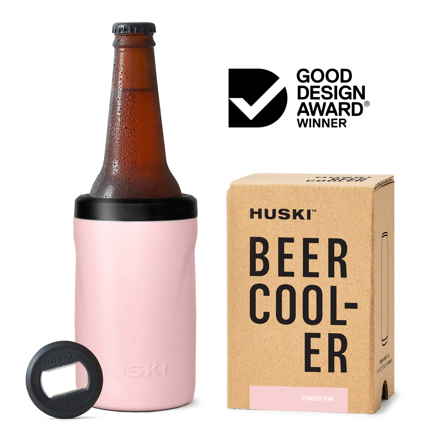 Huski Beer Cooler 2.0 - Powder Pink