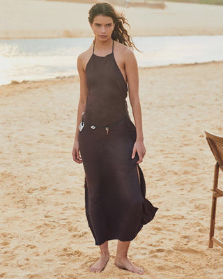 ELIRA HALTER MIDI DRESS