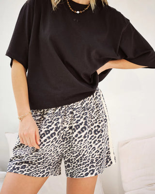 Mila Short leopard linen blend