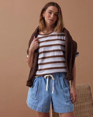 RELAXED EVERYDAY SHORT/MID BLUE WASH