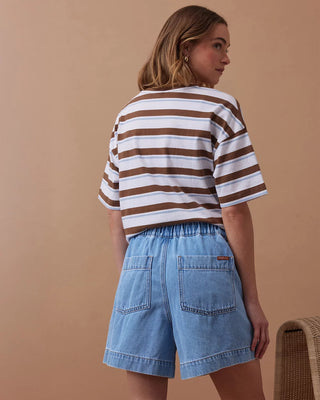 RELAXED EVERYDAY SHORT/MID BLUE WASH