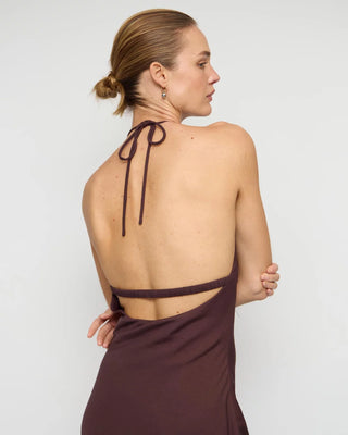 ELIRA HALTER MIDI DRESS