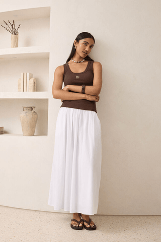 Florence Maxi Skirt - White
