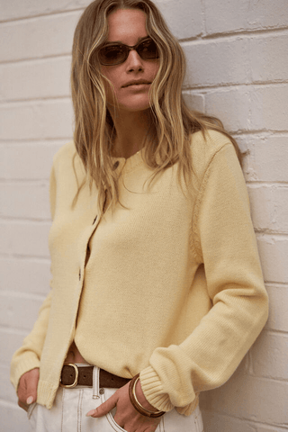 Nelly Long Sleeve Knit Cardi - New Butter