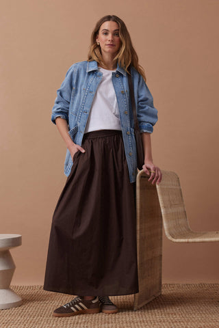Florence Maxi Skirt - Chocolate