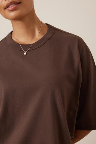 Luna Relaxed Tee - Brunette