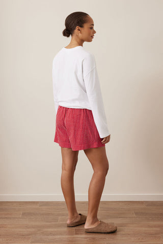 Mila Short - Textured Red Check