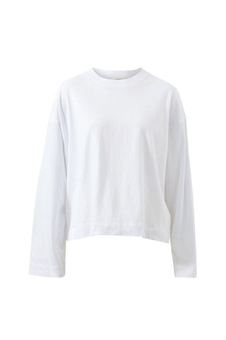 Beau Long Sleeve Slouchy Tee - White