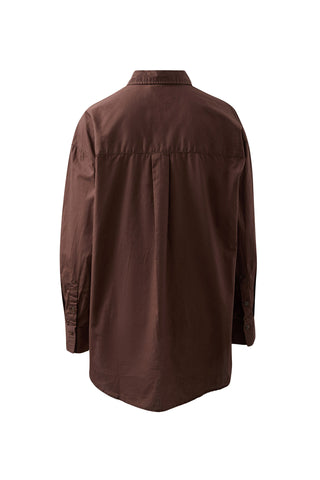 Peta Oversized Shirt - Chocolate