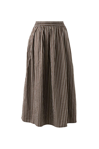 Florence Skirt - Choc/White Stripe