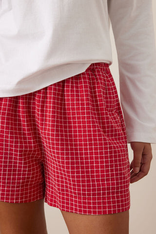Mila Short - Textured Red Check