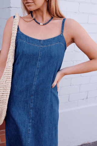 Remy Strappy Midi Dress - True Indigo