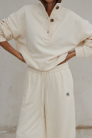 Marli Button Sweat - Marshmallow