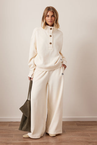 Marli Button Sweat - Marshmallow