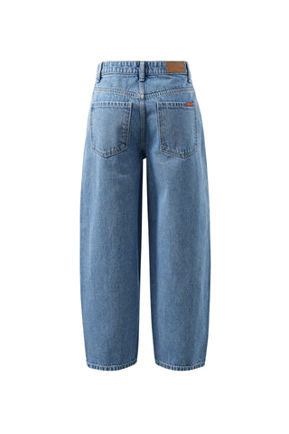 Leah Tapered Barrel Jean - Vintage Blue