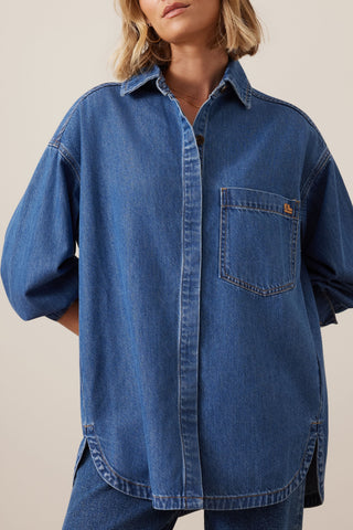 Gwynne Shirt - Fresh Indigo