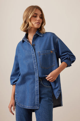 Gwynne Shirt - Fresh Indigo