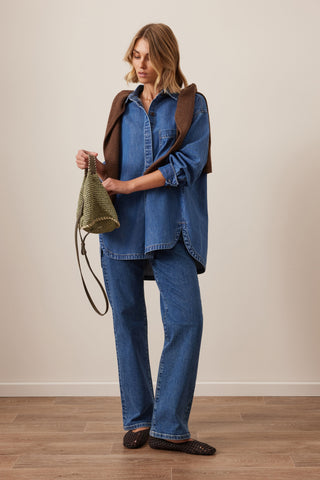 Gwynne Shirt - Fresh Indigo