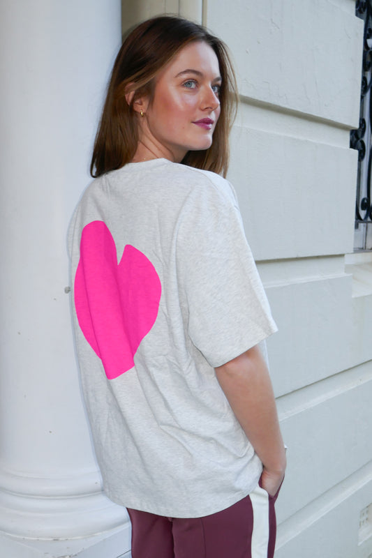Neon Love - Grey Marle / Neon Pink
