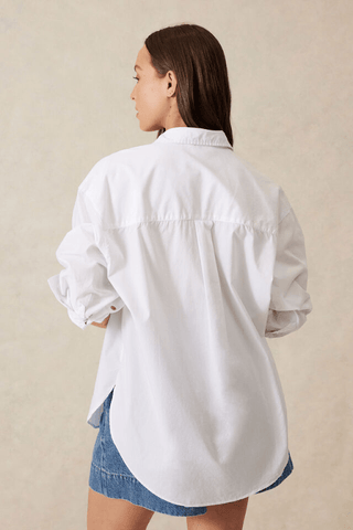 Peta Oversized Shirt - White Organic Cotton