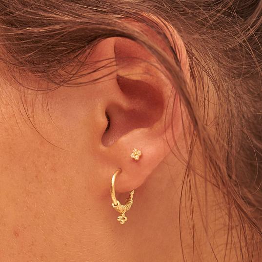 Gold Charmed Hoops