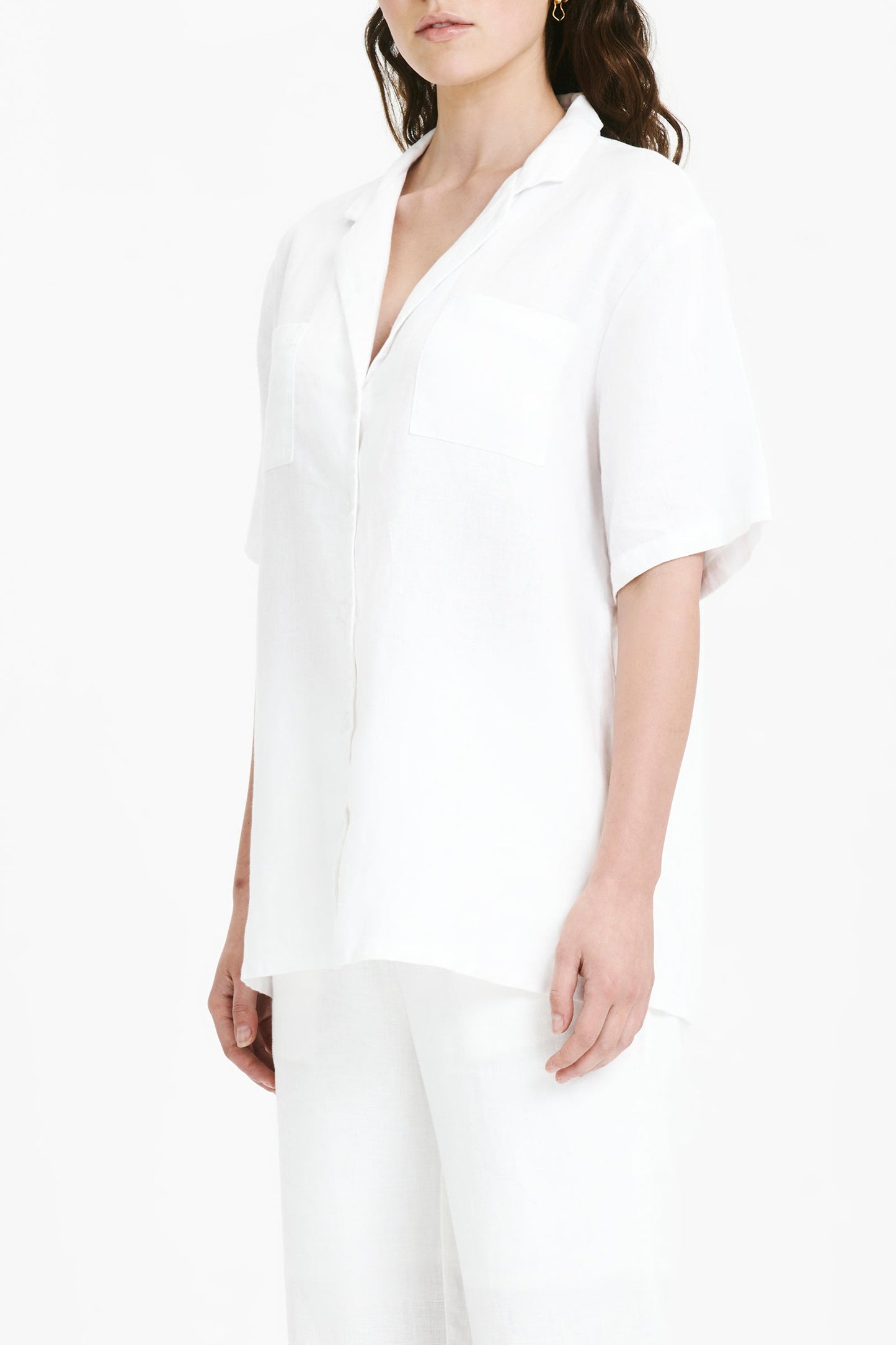 Rynn Linen Resort Shirt - White